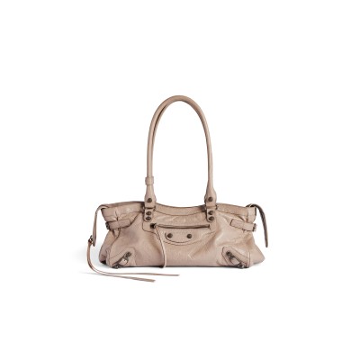 BALENCIAGA WOMEN'S LE CITY BAG EAST-WEST IN SESAME 8457042ABEK2914 (39.8*17.7*14.9cm)